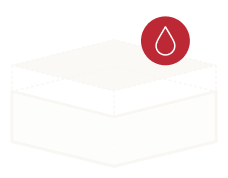 Afbeelding van een icoon dat vocht op hout symboliseert, bijvoorbeeld een druppel water op een houten oppervlakte.